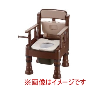 リッチェル リッチェル 429486 40035 ポータブルトイレ きらく ミニでか 片付け簡単 MS型 普通便座 ダークブラウン メーカー直送 法人限定 代引不可 北海道沖縄離島不可