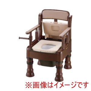 リッチェル リッチェル 429483 40036 ポータブルトイレ きらく ミニでか 片付け簡単 MY型 やわらか便座 ダークブラウン メーカー直送 法人限定 代引不可 北海道沖縄離島不可