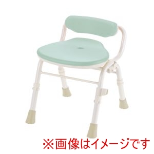 リッチェル リッチェル 514552 140063 やわらかシャワーチェア クレオ折りたたみ 防カビプラス 腰当付390 ライトグリーン