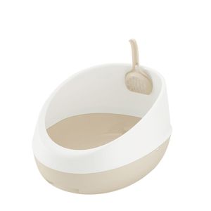 リッチェル Richell リッチェル ラプレ ネコトイレ ハーフカバー ホワイト 猫 トイレ