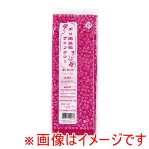 福助工業 FUKUSUKE 福助工業 ポリ風呂敷 プチフラワー 20枚入 赤 700角