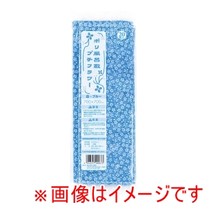 福助工業 FUKUSUKE 福助工業 ポリ風呂敷 プチフラワー 20枚入 青 700角