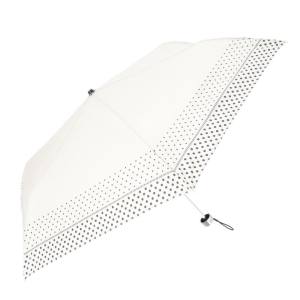 スギハラ スギハラ 50cm ミニ Wドットプリント シルバーコーティング 折りたたみ傘 オフホワイト 4173