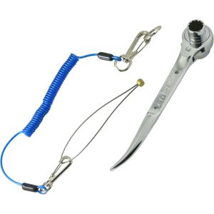 基陽 KH 基陽 4050-1 オールミラーショートラチェット 安全コード付 17×21 シルバー