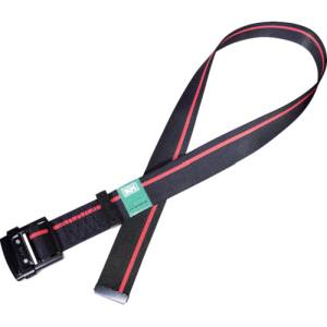 基陽 KH KH 47423RF アルミバックル胴ベルト 1400mm 黒/緋 基陽