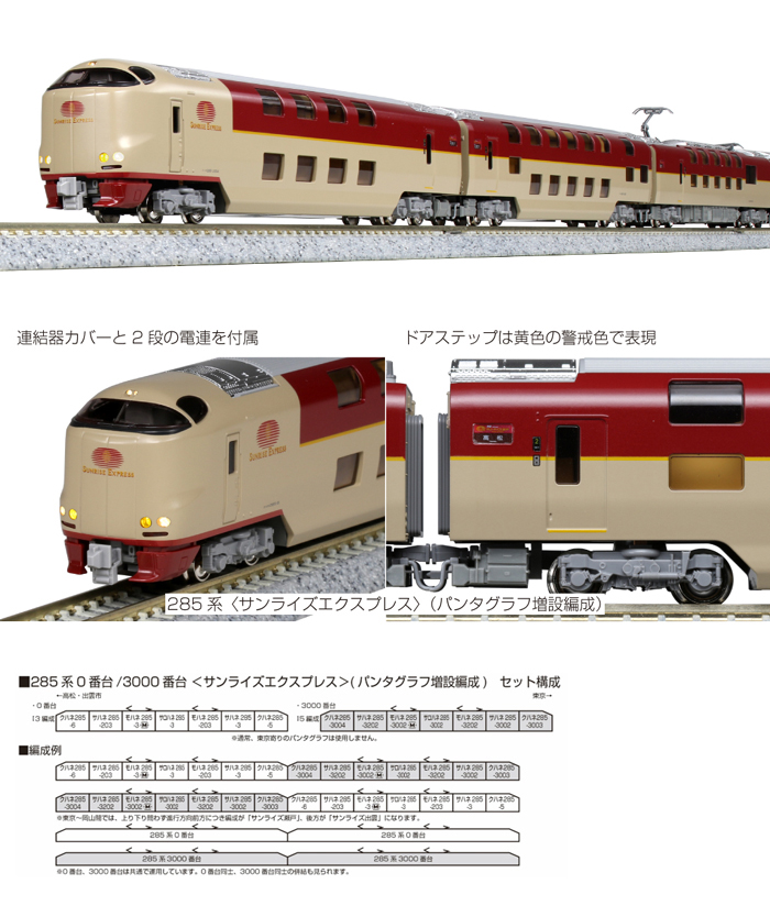  カトー KATO KATO 10-1565 285系3000番台 サンライズエクスプレス パンタグラフ増設編成 7両セット カトー