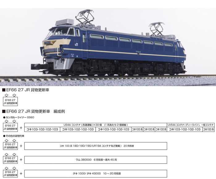  カトー KATO KATO 3090-5 EF66 27 JR貨物更新車