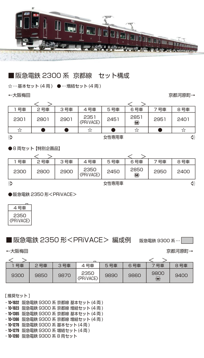  カトー KATO KATO 10-2033 阪急電鉄2300系 京都線 8両セット特別企画品 カトー