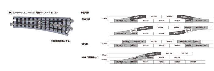  カトー KATO KATO　52-250　ナローゲージユニトラック 曲線線路R481-15°(4本入)[NR481-15]　（予約）