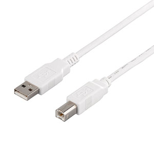 バッファロー BUFFALO USB2.0ケーブル (A to B) ホワイト 2m BSUAB220WH