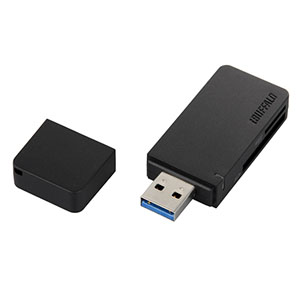 バッファロー BUFFALO 高速カードリーダー/ライター USB3.0&ターボPC EX対応モデル ブラック BSCR26TU3BK
