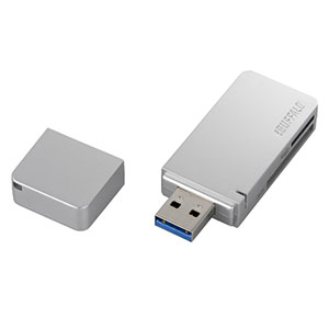 バッファロー BUFFALO 高速カードリーダー/ライター USB3.0&ターボPC EX対応モデル シルバー BSCR26TU3SV