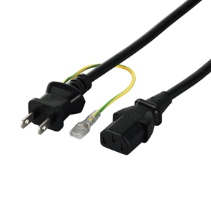 バッファロー BUFFALO 電源ケーブル 3ピンソケット(メス)⇔2ピンプラグ(オス) 2.0m ブラック BSACC0620BKA