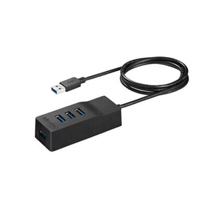 バッファロー BUFFALO USB3.0セルフパワーハブ 4ポートタイプ テレビ背面取り付け金具付き ブラック BSH4A110U3VBK