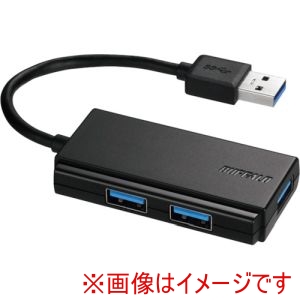バッファロー BUFFALO バッファロー BSH3U100U3BKZ USB3.0 バスパワー 3ポート ハブ ブラック