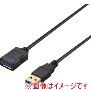バッファロー BUFFALO バッファロー BU3AAS10BK USB3.2 Gen1 ケーブル 延長用 A-A スリム 1m ブラック