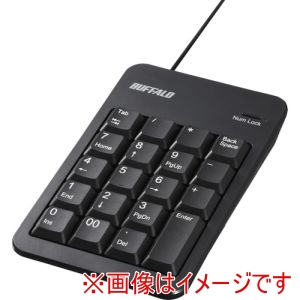 バッファロー BUFFALO バッファロー BSTK120BKZ 有線テンキー 抗菌仕様 Tabキー付き ブラック