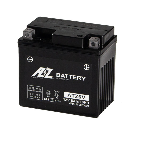 AZ AZ ATZ6V シールド型 バイク用バッテリー 液入り充電済み メーカー直送 代引不可 北海道沖縄離島不可