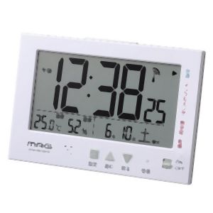 ノア精密 NOA ノア精密 T-727 WH-Z デジタル置時計エアサーチミチビキ