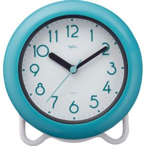 ノア精密 NOA ノア精密 FEW130 BU ブルー) バブルコート 置掛兼用時計 防滴バスクロック