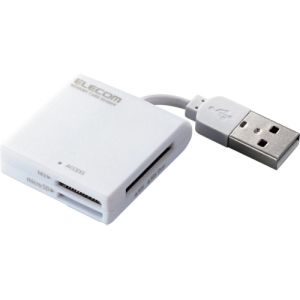エレコム(ELECOM) メモリリーダライタ ケーブル固定 MR-K009WH(ホワイト)