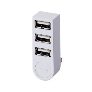 エレコム ELECOM エレコム U2H-TZ325BWH 3ポート 機能主義USBハブ 直挿し ホワイト