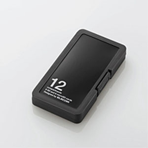 ELECOM エレコム エレコム CMC-SDCPP12BK メモリカードケース インデックス台紙付き SD6枚+microSD6枚収納 ブラック