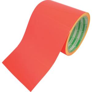 日東エルマテリアル Nitto 日東エルマテ LK90R 蛍光テープ 90mmX5m 赤