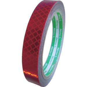 日東エルマテリアル Nitto 日東エルマテ HTP-15R 高輝度プリズム反射テープ 蛍光色 15mmX5M 赤