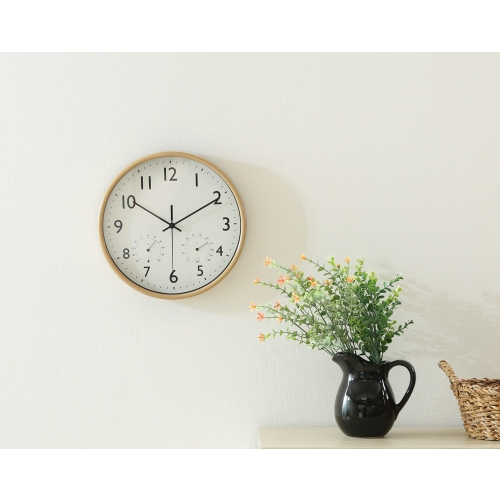  不二貿易 不二貿易 EG6910BTH--L 掛時計 温湿度計付 ミエル 直径25 NA メーカー直送 代引不可 北海道沖縄離島不可