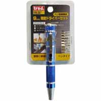 TRAD TRAD TPS-9B ペン型差替式精密ドライバーセット ブルー 三共コーポレーション