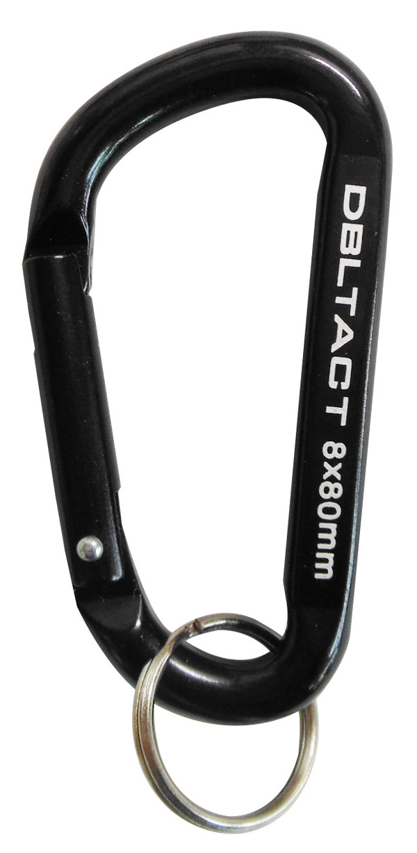  DBLTACT DBLTACT DT-AK-084 アルミカラビナ 8×80mm ブラック×ブラックメタリック 三共コーポレーション