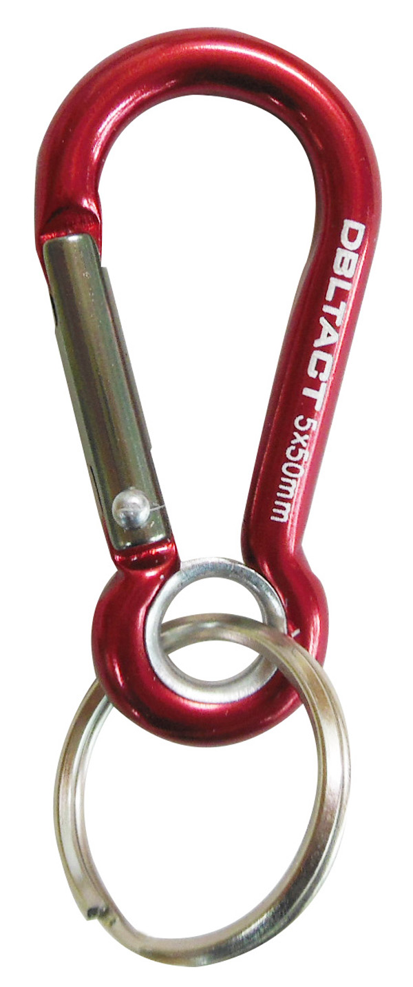  DBLTACT DBLTACT DT-AKO-252 アルミカラビナ O環付 レッド×ガンメタシルバー 三共コーポレーション
