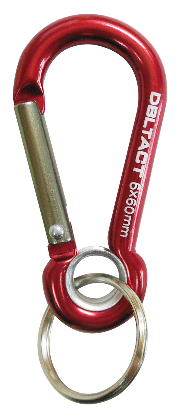  DBLTACT DBLTACT DT-AKO-262 アルミカラビナ O環付 レッド×ガンメタシルバー 三共コーポレーション