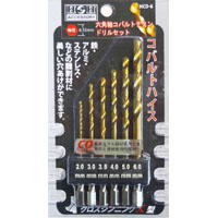 H&H H&H 六角軸コバルトチタンドリルセット 6本組 HCD-6 三共コーポレーション