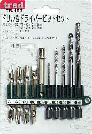  TRAD TRAD TB-103 ドリルドライバービットセット 三共コーポレーション