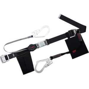 藤井電工 藤井電工 TBORL2593NVBLKBKLBP 胴ベルト型墜落制止用器具 TB-ORL-2-593-NV ランヤード+補助ロープ ワンハンドリトラ+ノビロン 軽量型 黒 Lサイズ