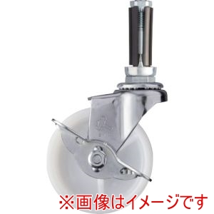 ハンマーキャスター HAMMER CASTER ハンマーキャスター 4151EU-N75 パイプ差込み式キャスター 自在 ストッパー付 ナイロン車輪 φ16～18用