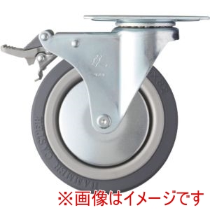 ハンマーキャスター HAMMER CASTER ハンマーキャスター 415M-KUB125 プレート式キャスター 自在 ストッパー付 トータルロック 車輪径125mm ウレタン車輪 Mシリーズ