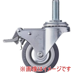 ハンマーキャスター HAMMER CASTER ハンマーキャスター 4151MA-KUB75 ねじ込み式キャスター 自在 ストッパー付 トータルロック 車輪径75mm ウレタン車輪