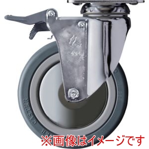 ハンマーキャスター HAMMER CASTER ハンマーキャスター 915M-RB125 プレート式キャスター"920M シリーズ" ナイロンホイールゴム車 自在ダブルストッパー付 車輪径125mm 