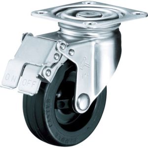 ハンマーキャスター HAMMER CASTER ハンマーキャスター 315S-RU100-BAR01 オールステンレス S型自在 SP付 ゴム車 100mm