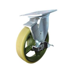 ハンマーキャスター HAMMER CASTER ハンマーキャスター 519BPS-CU200 重荷重用旋回式ウレタン車輪 イモノホイール ラジアルボールベアリング 200mm SP付