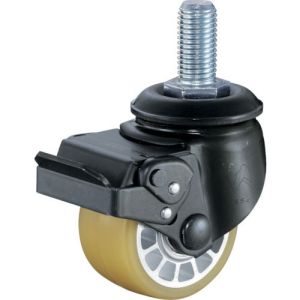 ハンマーキャスター HAMMER CASTER ハンマーキャスター 545SA-BAU75-BAR01 低床式重荷重用ねじ式SP付ウレタン車 B入り75mm M20×P2.5