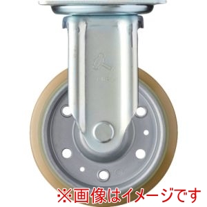 ハンマーキャスター HAMMER CASTER ハンマーキャスター 420JRP-UBB150 プレート式キャスター 固定 車輪径150mm ウレタン車輪 スチールホイール ラジアルボールベアリング 