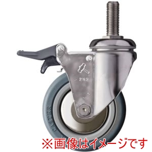 ハンマーキャスター HAMMER CASTER ハンマーキャスター 915SMA-RB100 ステンレス製ねじ込み式キャスター トータルロックゴムB車