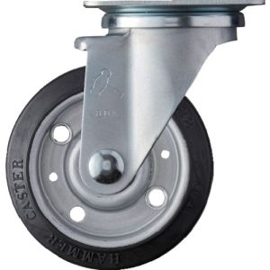 ハンマーキャスター HAMMER CASTER ハンマーキャスター 420YS-RBB125 特殊鋼板製 自在 ゴムB車125mm