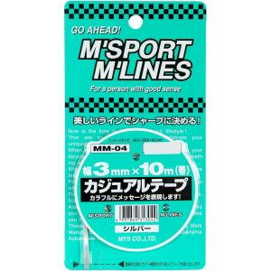 向島自動車用品製作所 向島自動車用品製作所 MM-04 カジュアルテープ 幅3mm×10m シルバー