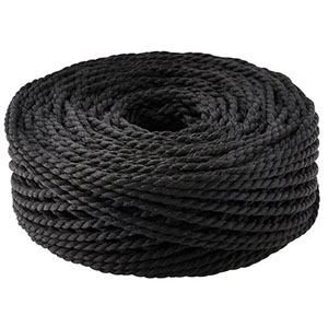 加藤伝蔵商店 加藤伝蔵商店 ポリ 庭園ロープ 黒 3mm×100m