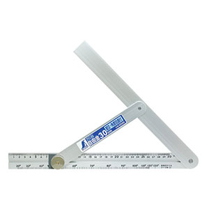 シンワ測定 SHINWA シンワ測定 62660 アルミ自由金 30cm 筋交 角度目盛付